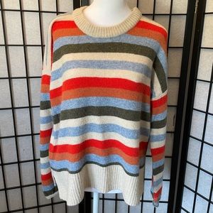 Madewell - Striped balloon sleeve sweater